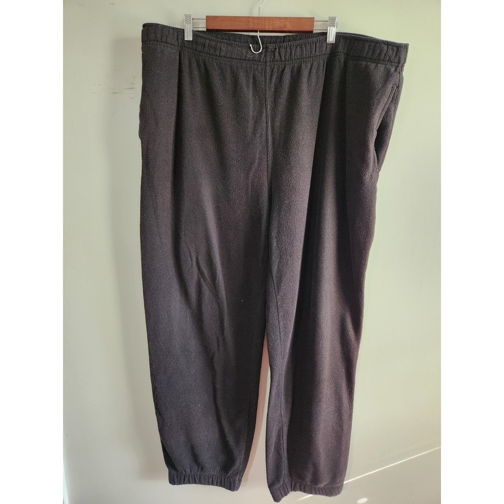 VTG  Foot‎ Locker Men 3XL Fleece Joggers Sweatpants Black drawstring Comfort